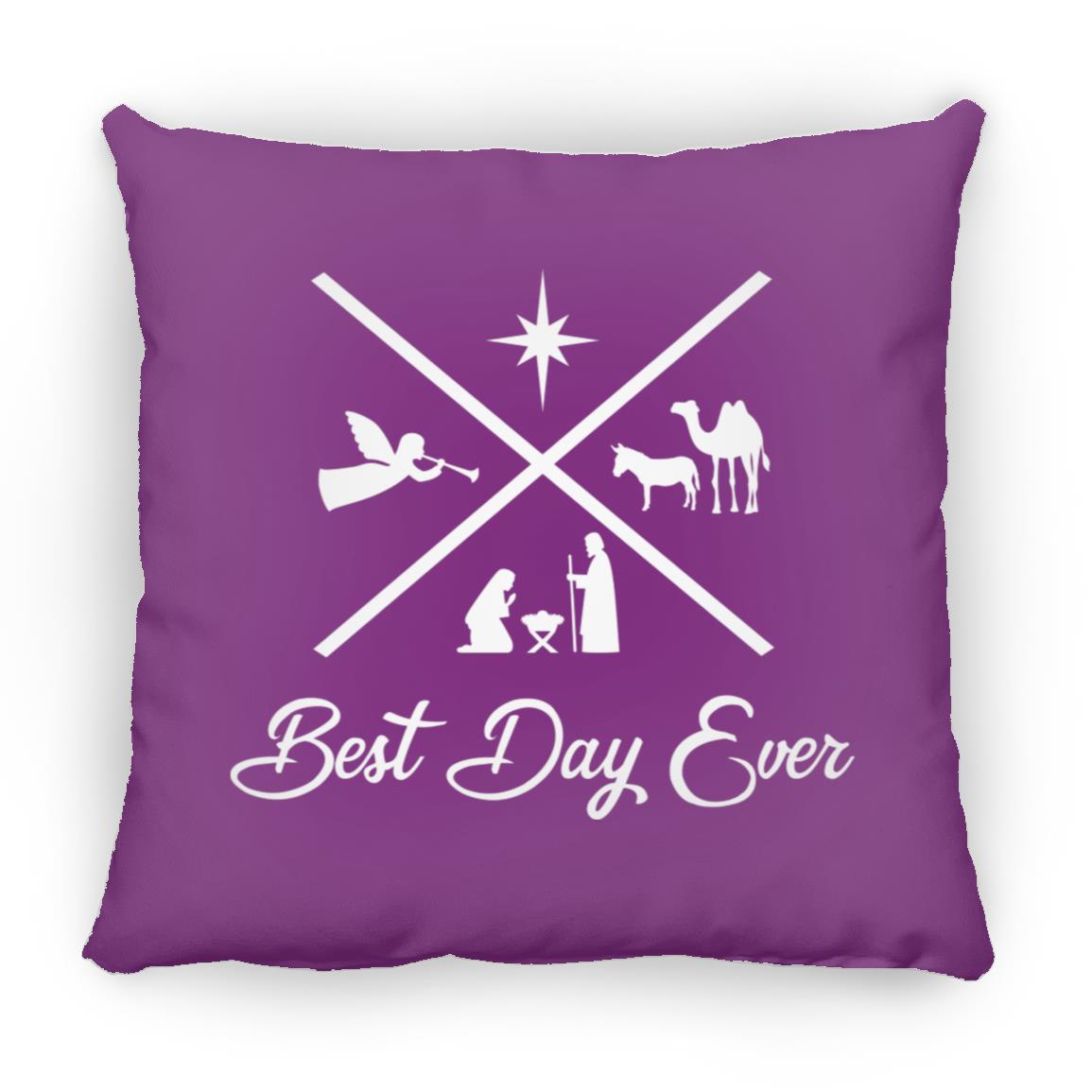 Best Day Ever - Large Square Pillow - Jesus Surfed Apparel Co. 