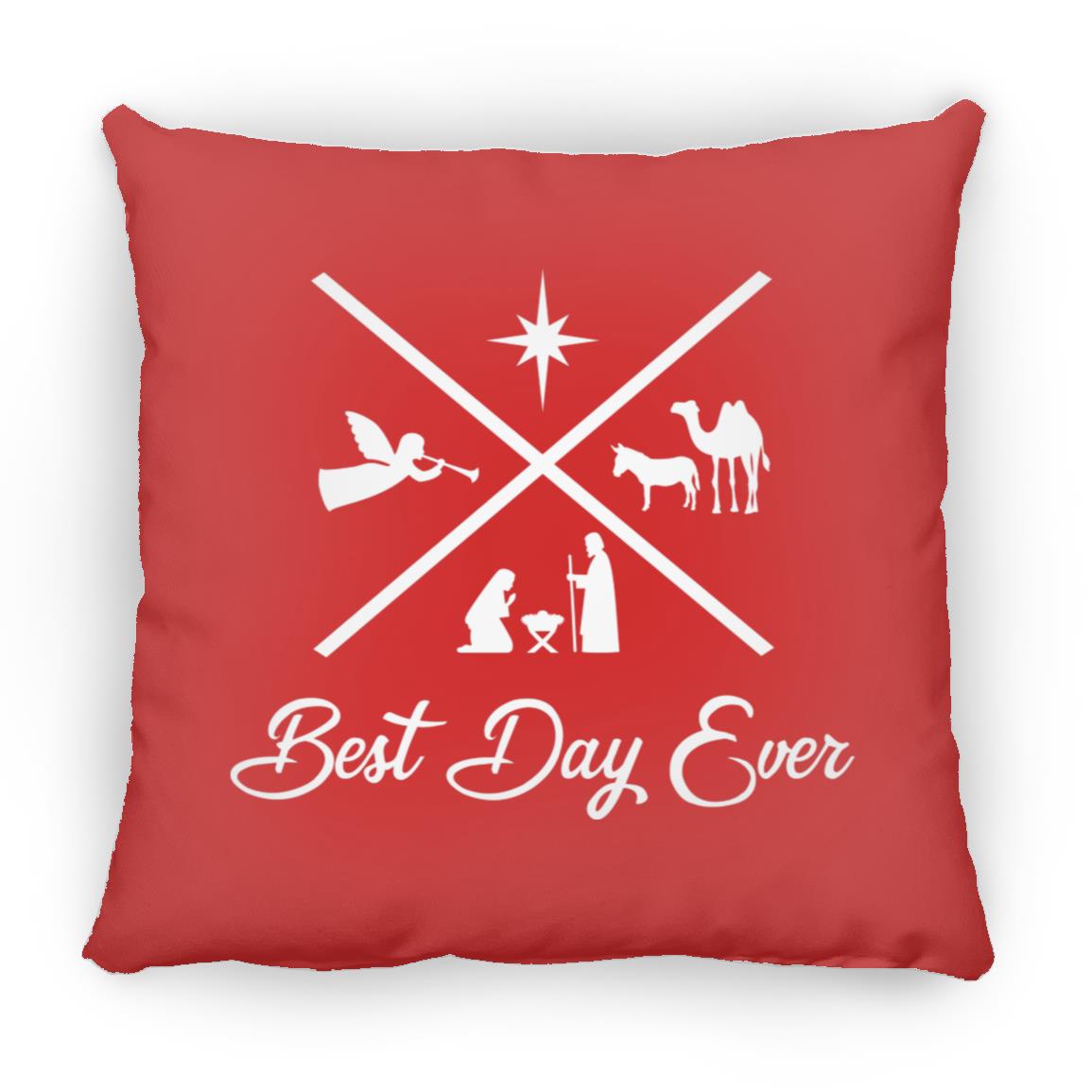 Best Day Ever - Large Square Pillow - Jesus Surfed Apparel Co. 