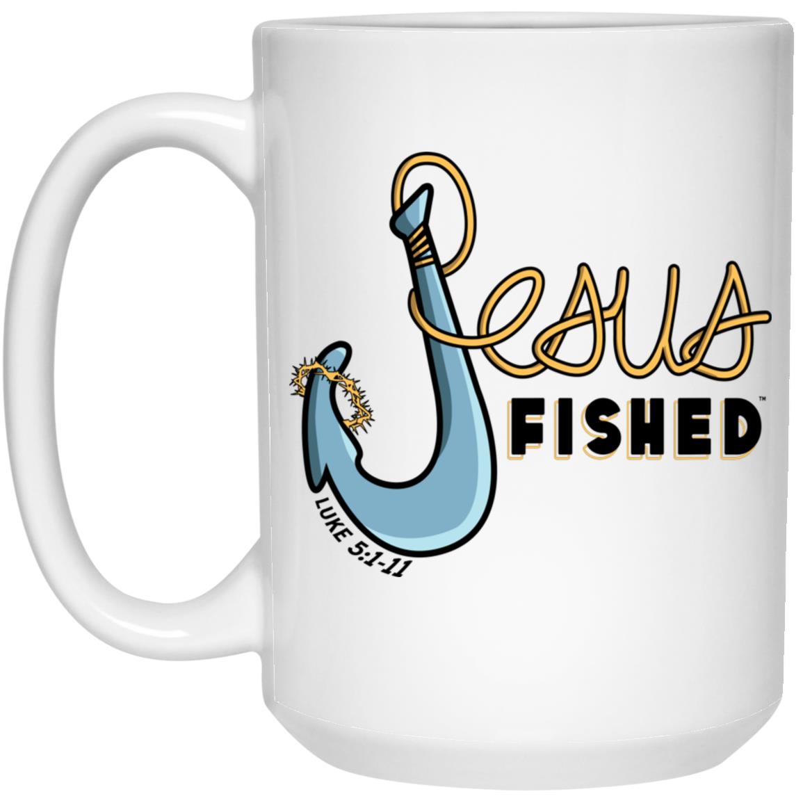 Big Hook - 15oz White Mug - Jesus Surfed Apparel Co. 