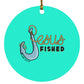 Big Hook - Circle Ornament - Jesus Surfed Apparel Co. 