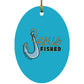 Big Hook - Oval Ornament - Jesus Surfed Apparel Co. 