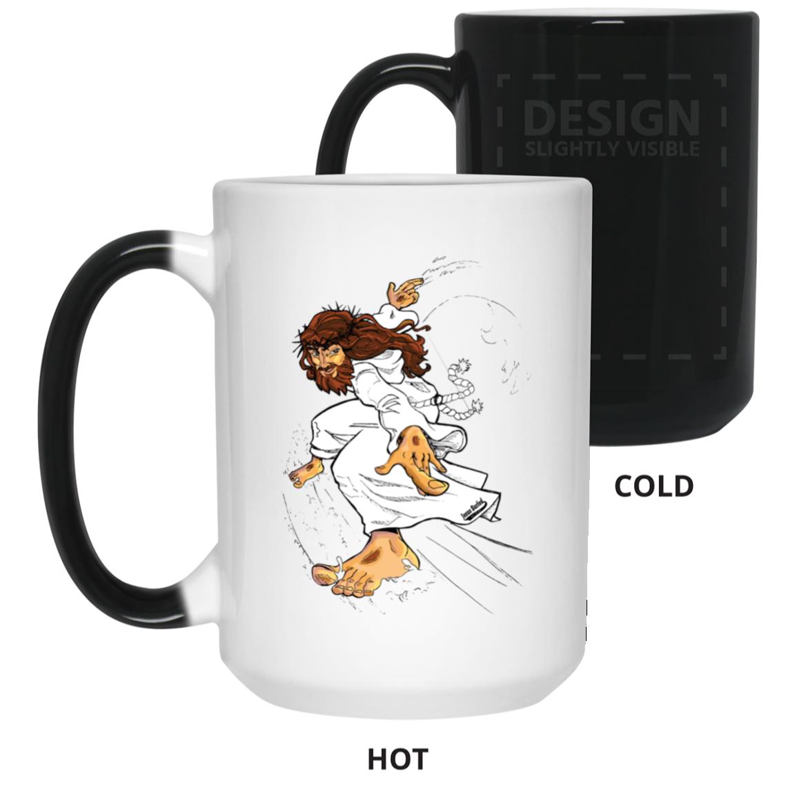 Big Jesus - 15oz Color Changing Mug - Jesus Surfed Apparel Co. 