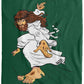 Big Jesus - Cozy Plush Fleece Blanket - 60x80 - Jesus Surfed Apparel Co. 