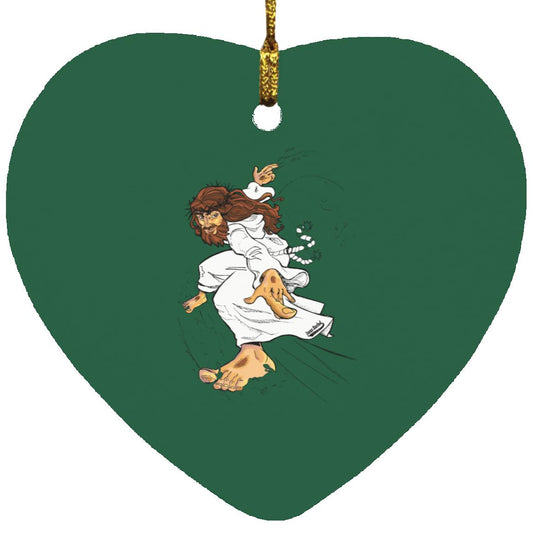 Big Jesus - Heart Ornament - Jesus Surfed Apparel Co. 