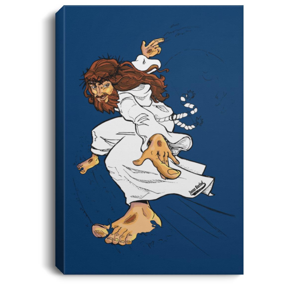 Big Jesus - Portrait Canvas .75in Frame - Jesus Surfed Apparel Co. 