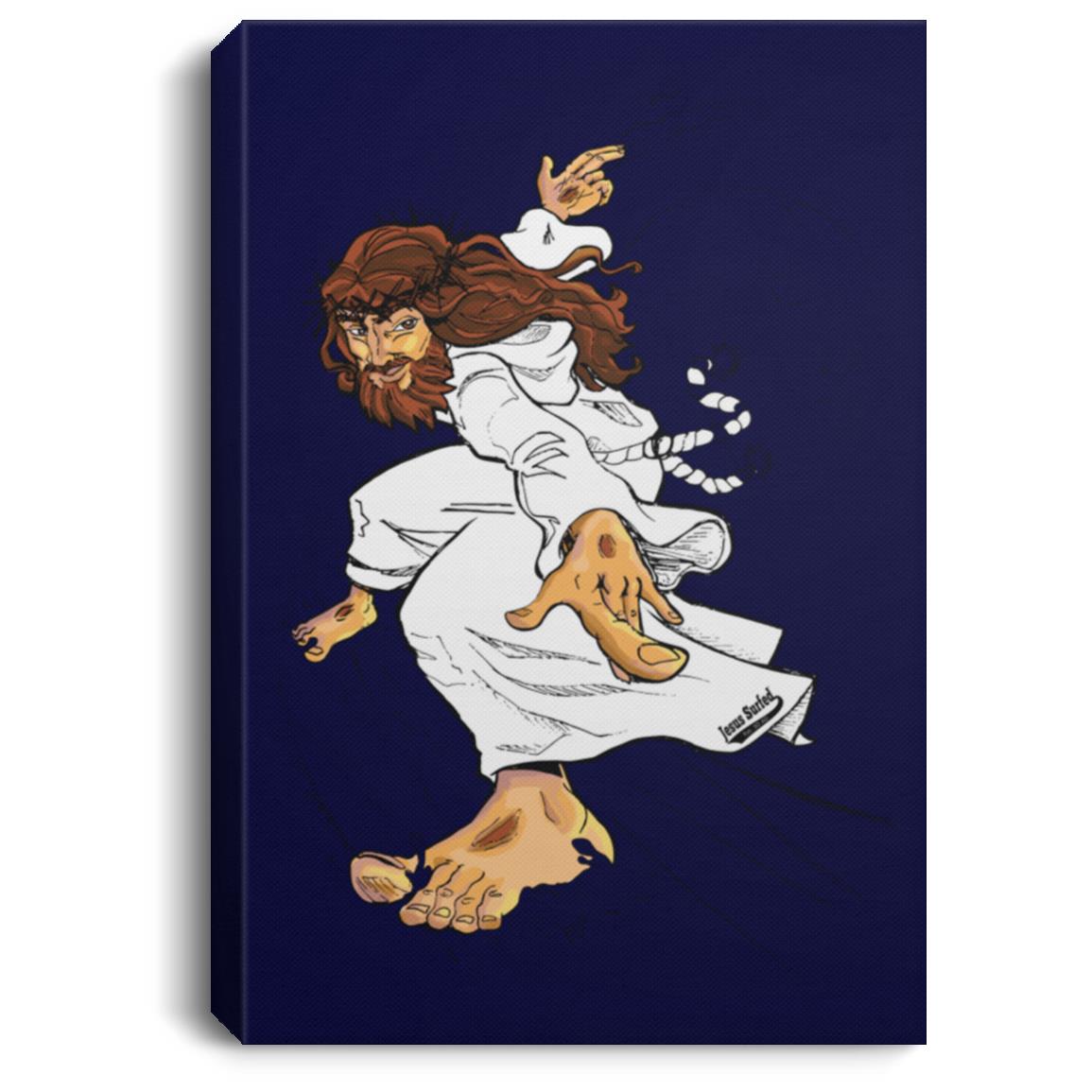 Big Jesus - Portrait Canvas .75in Frame - Jesus Surfed Apparel Co. 