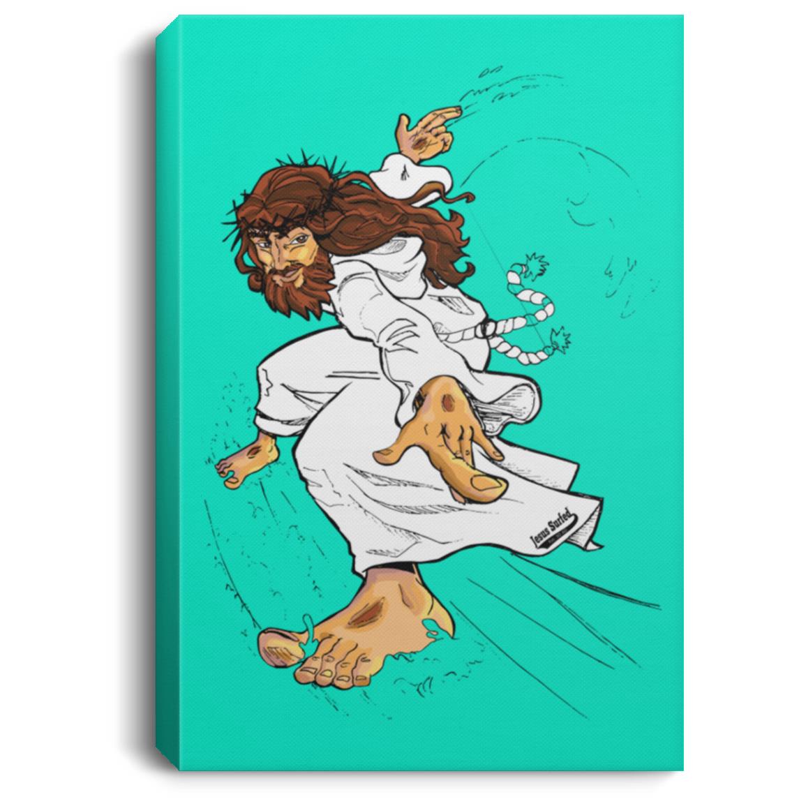 Big Jesus - Portrait Canvas .75in Frame - Jesus Surfed Apparel Co. 