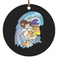 Big Jesus Wave - Circle Ornament - Jesus Surfed Apparel Co. 