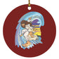 Big Jesus Wave - Circle Ornament - Jesus Surfed Apparel Co. 