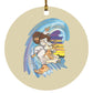 Big Jesus Wave - Circle Ornament - Jesus Surfed Apparel Co. 