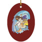 Big Jesus Wave - Oval Ornament - Jesus Surfed Apparel Co. 