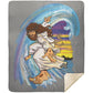 Big Jesus Wave - Premium Mink Sherpa Blanket 50x60 - Jesus Surfed Apparel Co. 