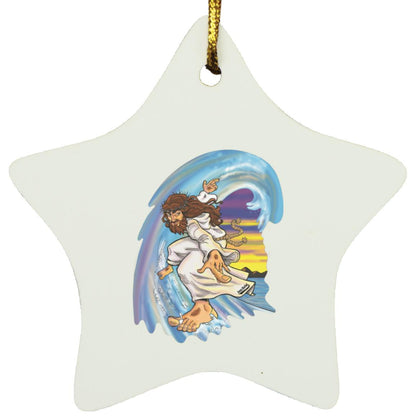 Big Jesus Wave - Star Ornament - Jesus Surfed Apparel Co. 