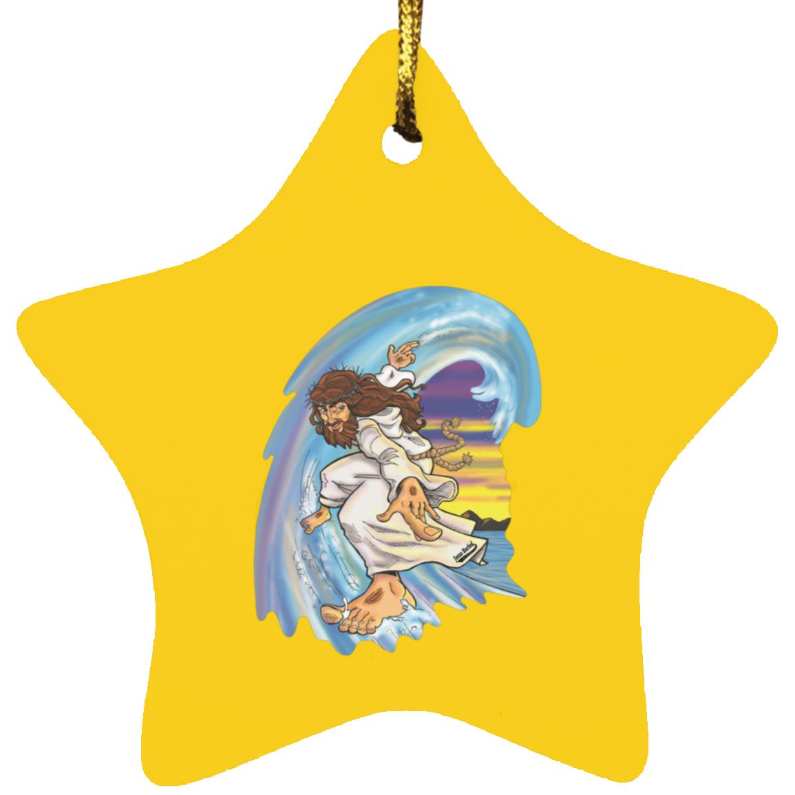 Big Jesus Wave - Star Ornament - Jesus Surfed Apparel Co. 