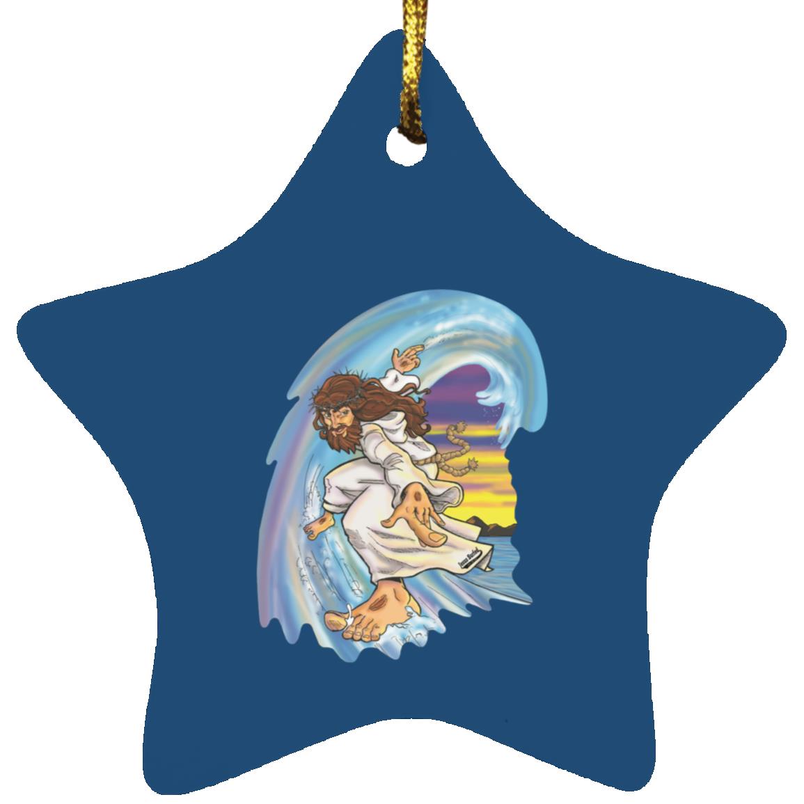 Big Jesus Wave - Star Ornament - Jesus Surfed Apparel Co. 