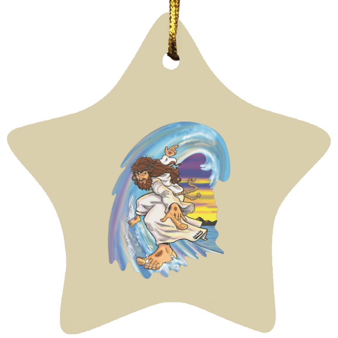 Big Jesus Wave - Star Ornament - Jesus Surfed Apparel Co. 