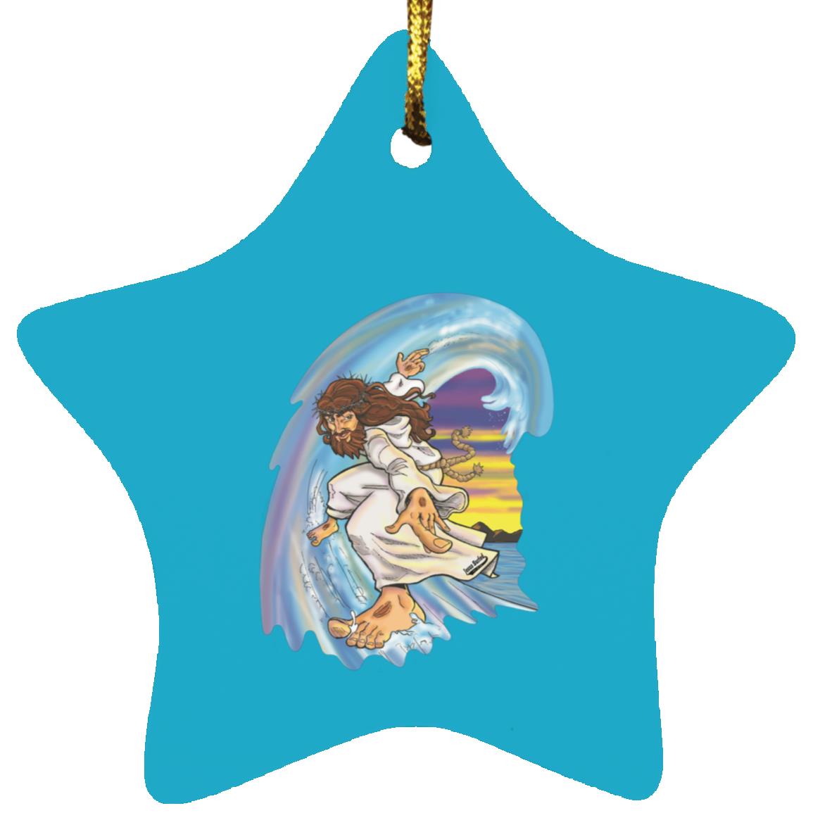 Big Jesus Wave - Star Ornament - Jesus Surfed Apparel Co. 