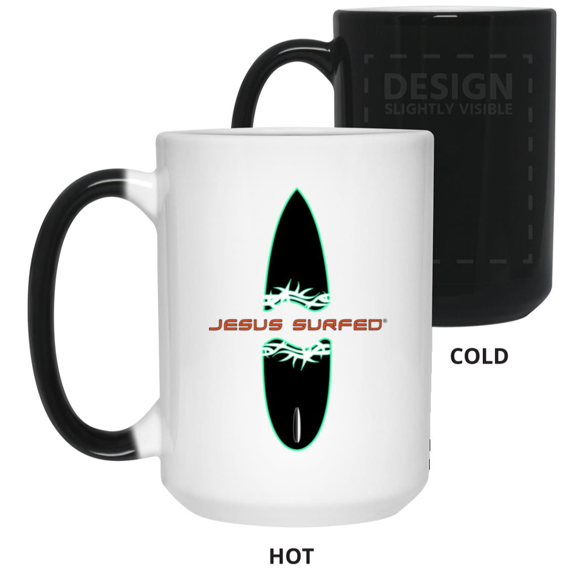 Broken Board - 15oz Color Changing Mug - Jesus Surfed Apparel Co. 