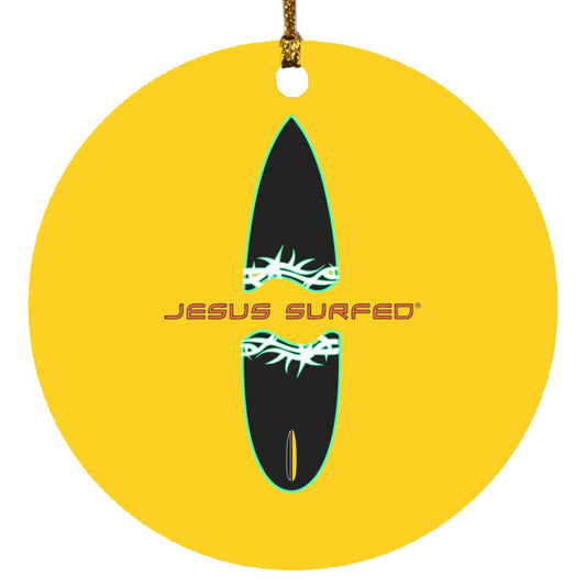 Broken Board - Circle Ornament - Jesus Surfed Apparel Co. 