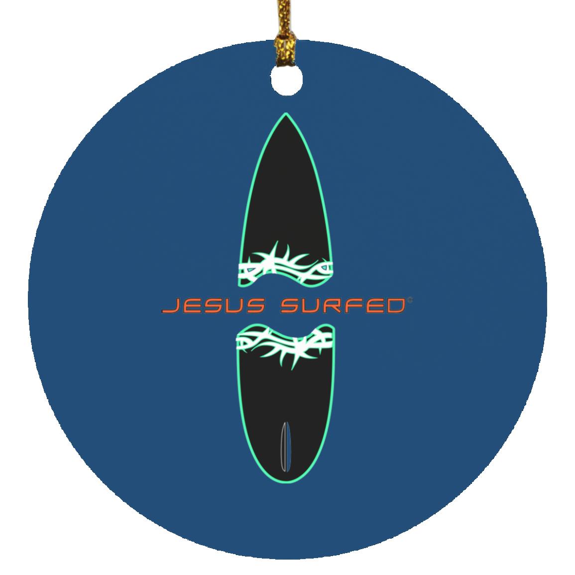 Broken Board - Circle Ornament - Jesus Surfed Apparel Co. 