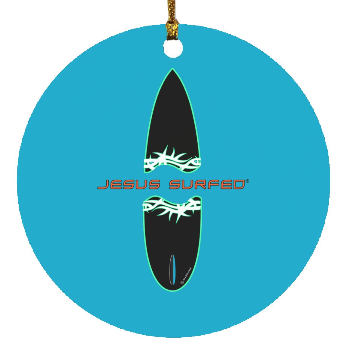 Broken Board - Circle Ornament - Jesus Surfed Apparel Co. 