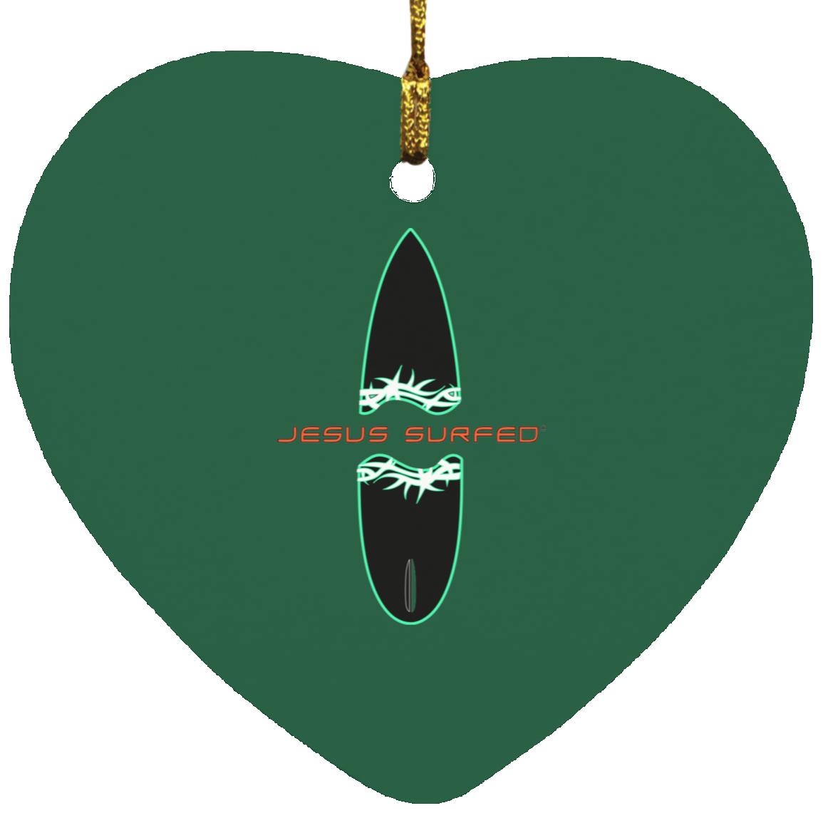 Broken Board - Heart Ornament - Jesus Surfed Apparel Co. 