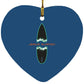 Broken Board - Heart Ornament - Jesus Surfed Apparel Co. 