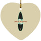 Broken Board - Heart Ornament - Jesus Surfed Apparel Co. 