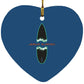 Broken Board - Heart Ornament - Jesus Surfed Apparel Co. 