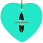 Broken Board - Heart Ornament - Jesus Surfed Apparel Co. 