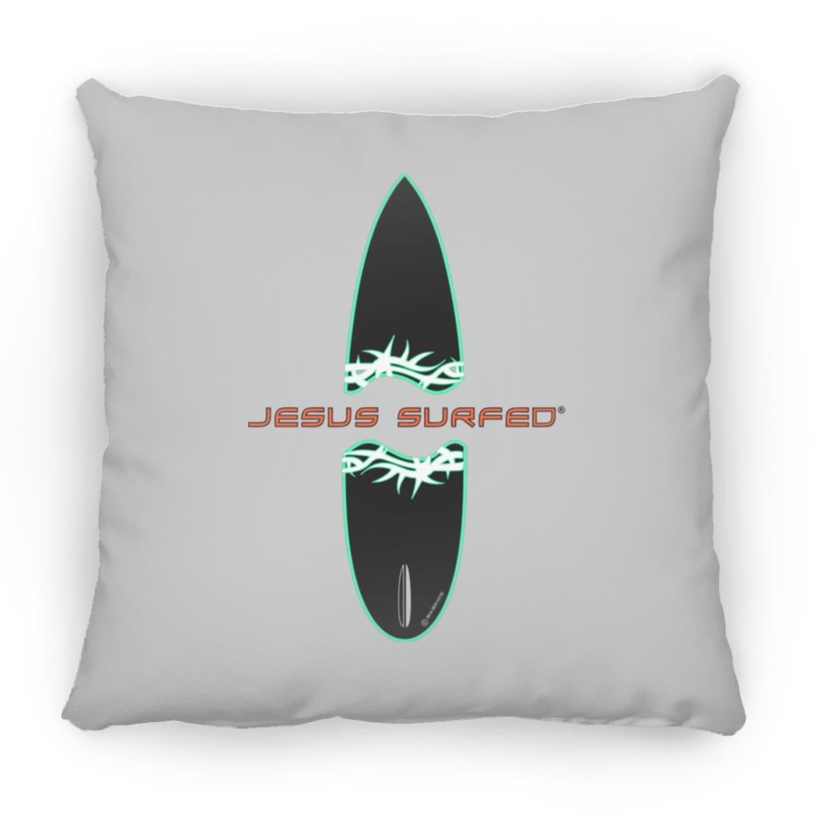 Broken Board - Large Square Pillow - Jesus Surfed Apparel Co. 