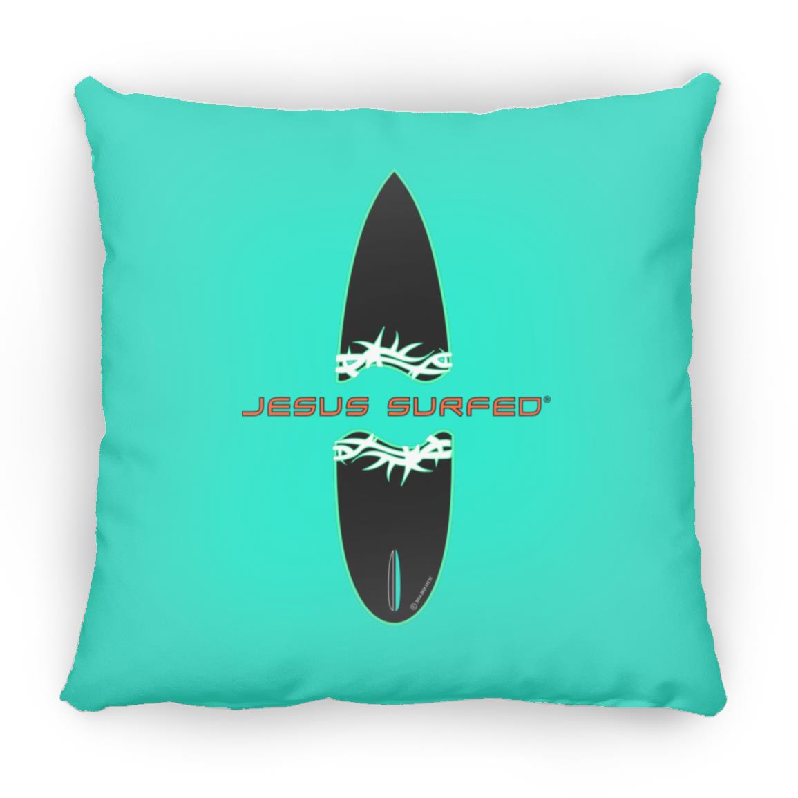 Broken Board - Large Square Pillow - Jesus Surfed Apparel Co. 