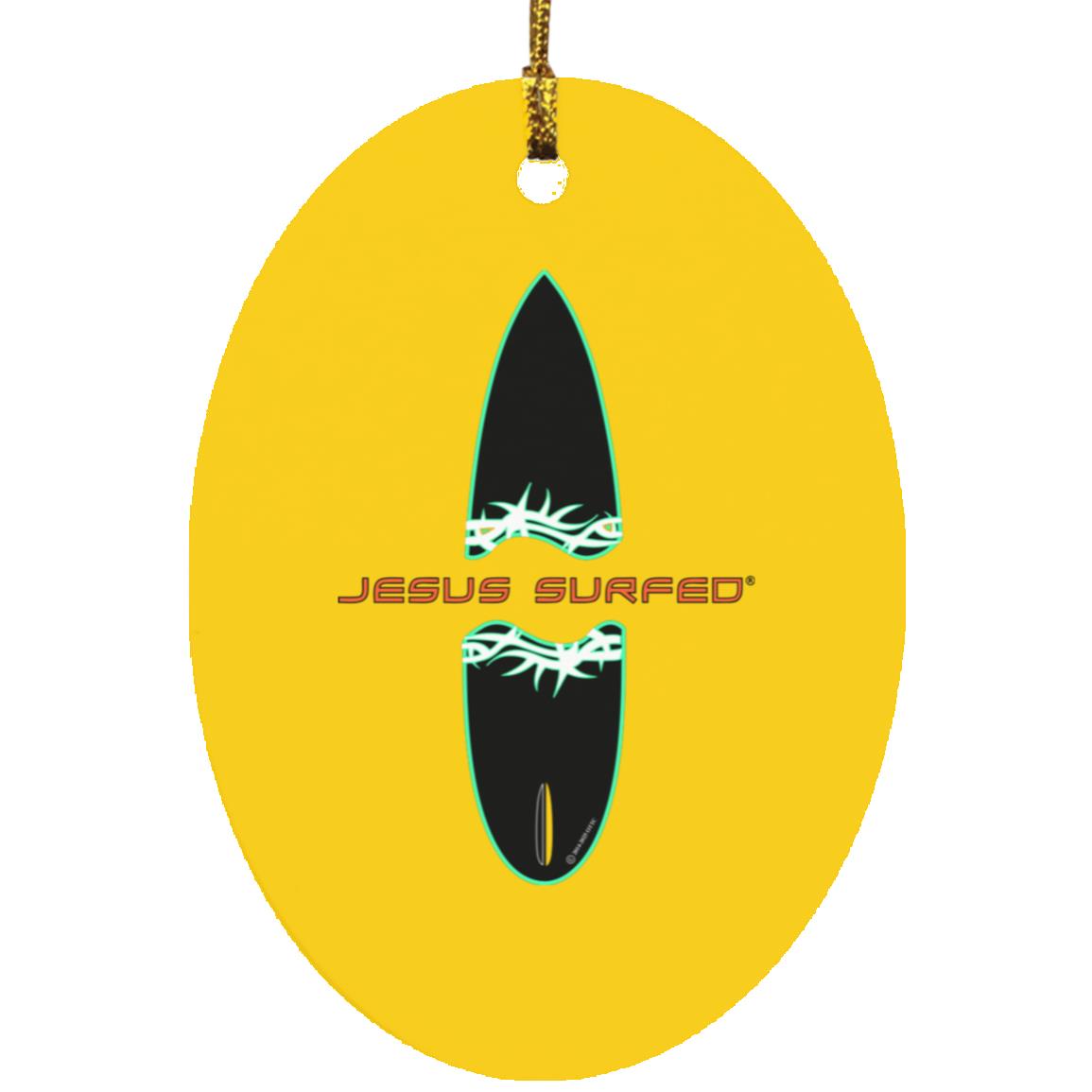 Broken Board - Oval Ornament - Jesus Surfed Apparel Co. 