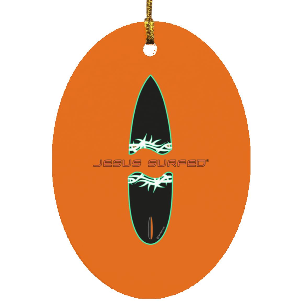 Broken Board - Oval Ornament - Jesus Surfed Apparel Co. 