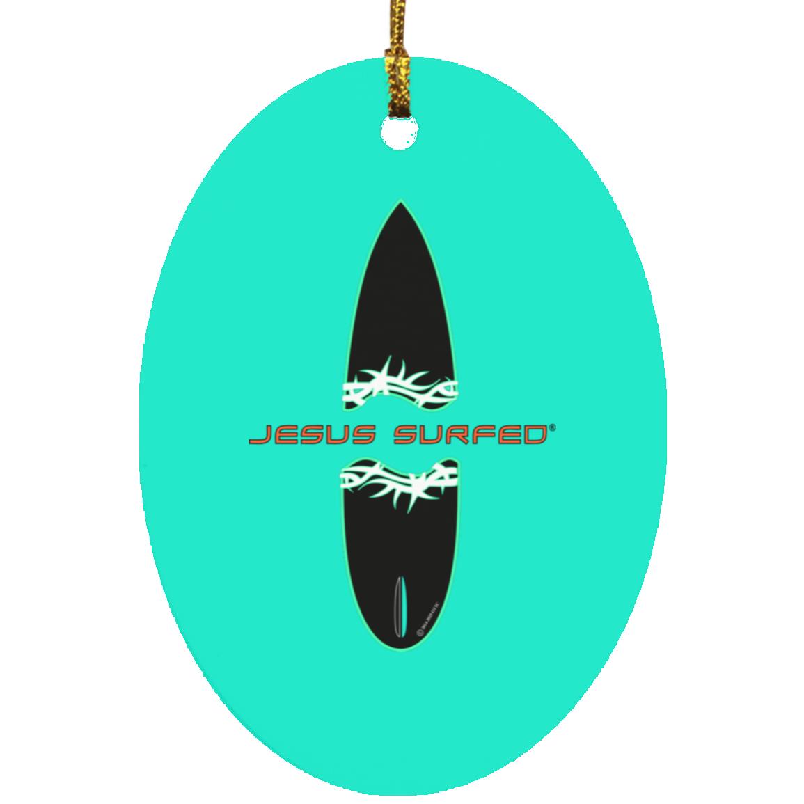 Broken Board - Oval Ornament - Jesus Surfed Apparel Co. 