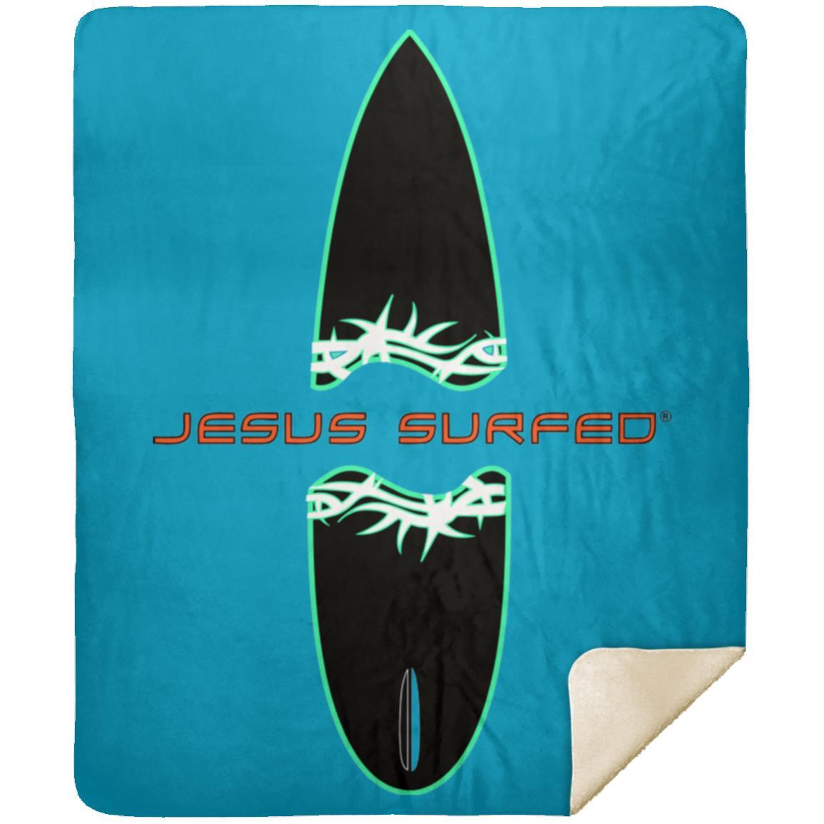 Broken Board - Premium Mink Sherpa Blanket 50x60 - Jesus Surfed Apparel Co. 