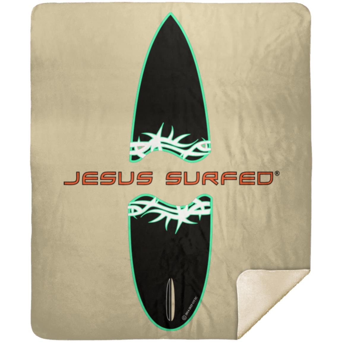Broken Board - Premium Mink Sherpa Blanket 50x60 - Jesus Surfed Apparel Co. 
