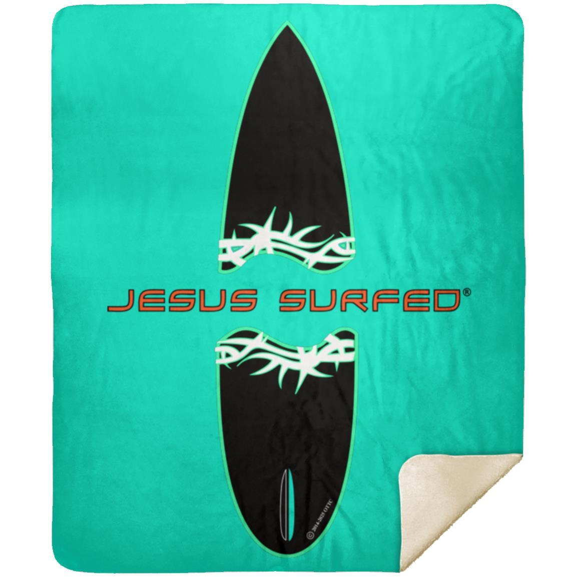 Broken Board - Premium Mink Sherpa Blanket 50x60 - Jesus Surfed Apparel Co. 