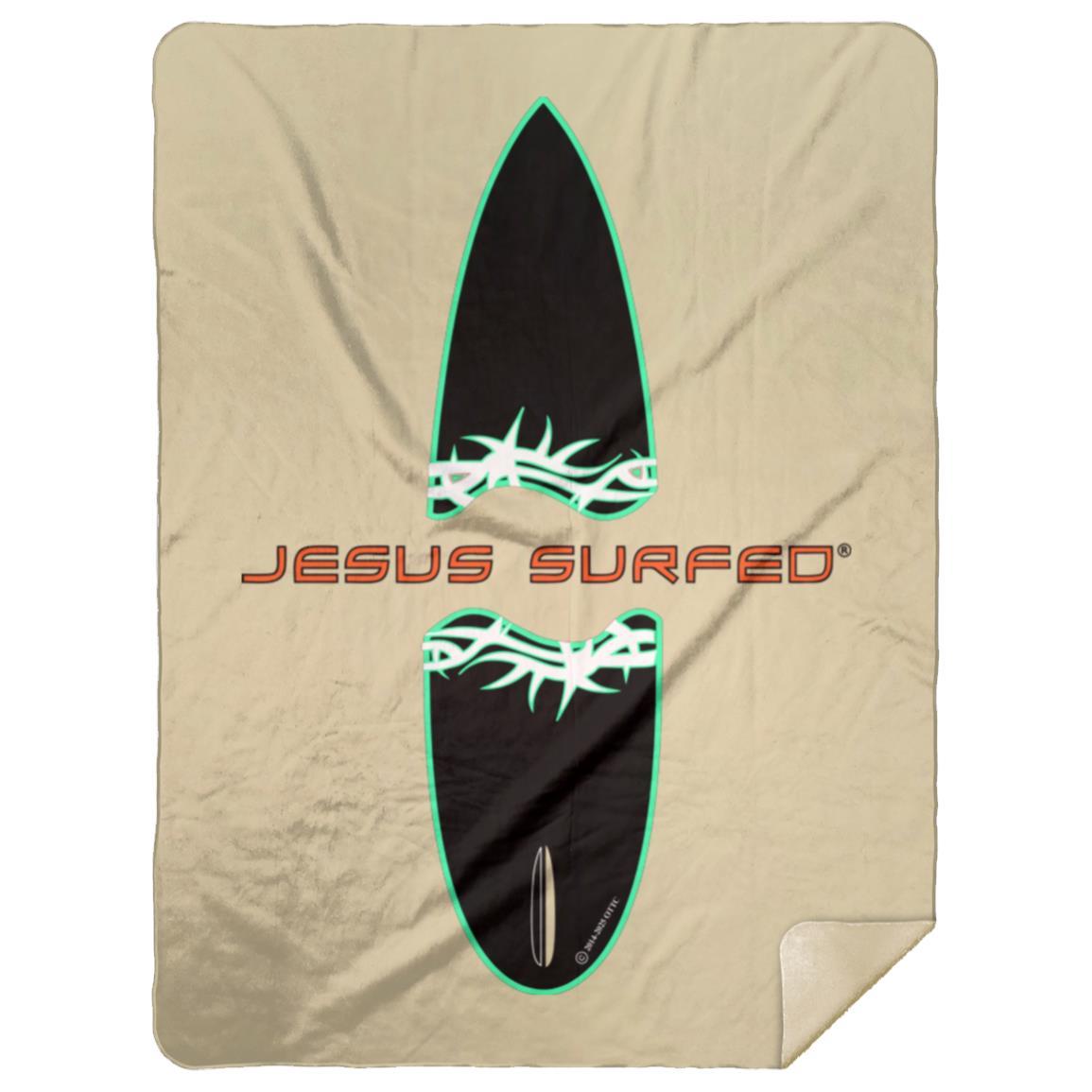 Broken Board - Premium Mink Sherpa Blanket 60x80 - Jesus Surfed Apparel Co. 