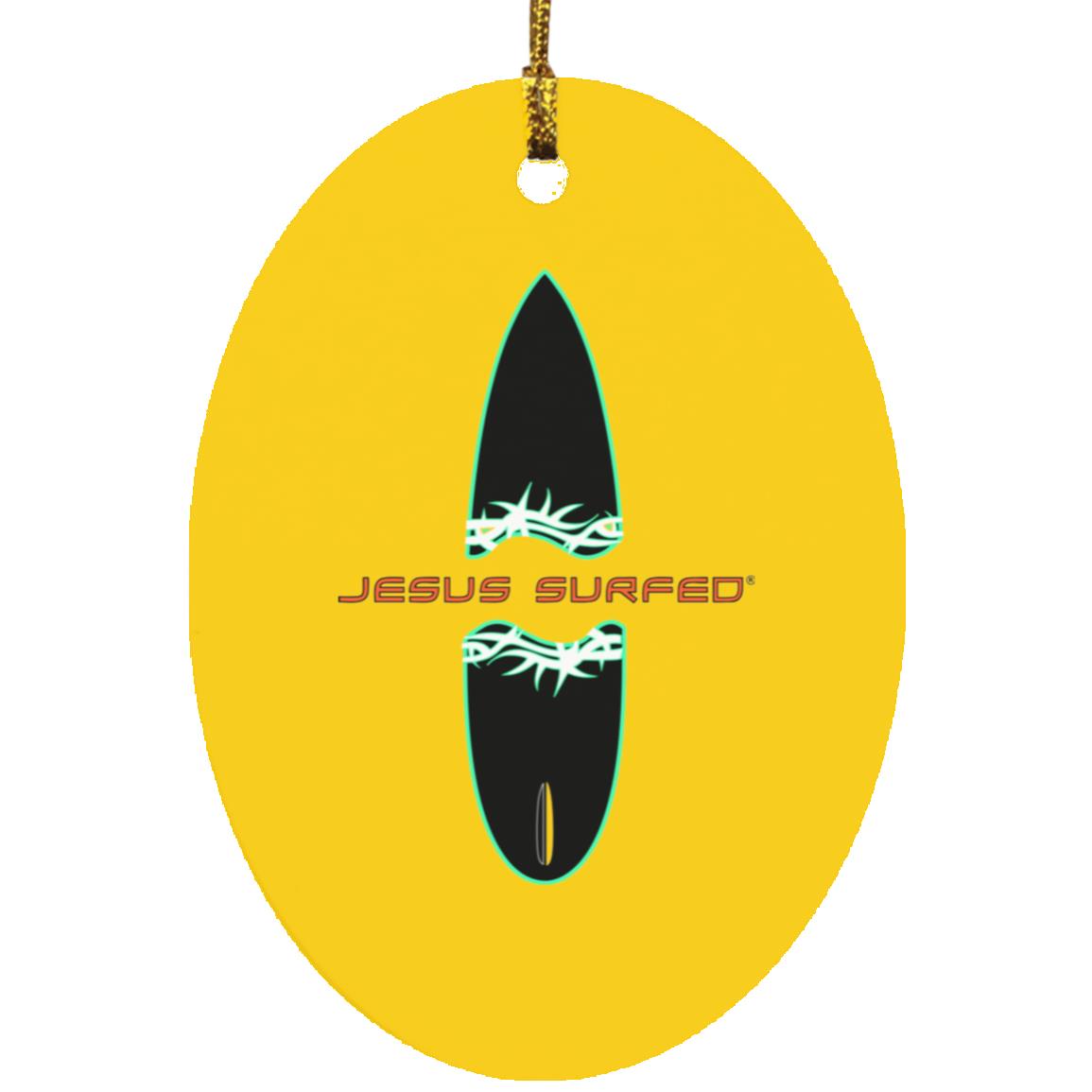 Broken Board Oval - Ornament - Jesus Surfed Apparel Co. 