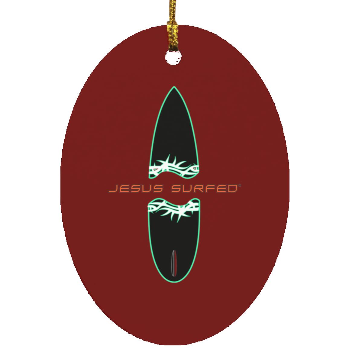 Broken Board Oval - Ornament - Jesus Surfed Apparel Co. 