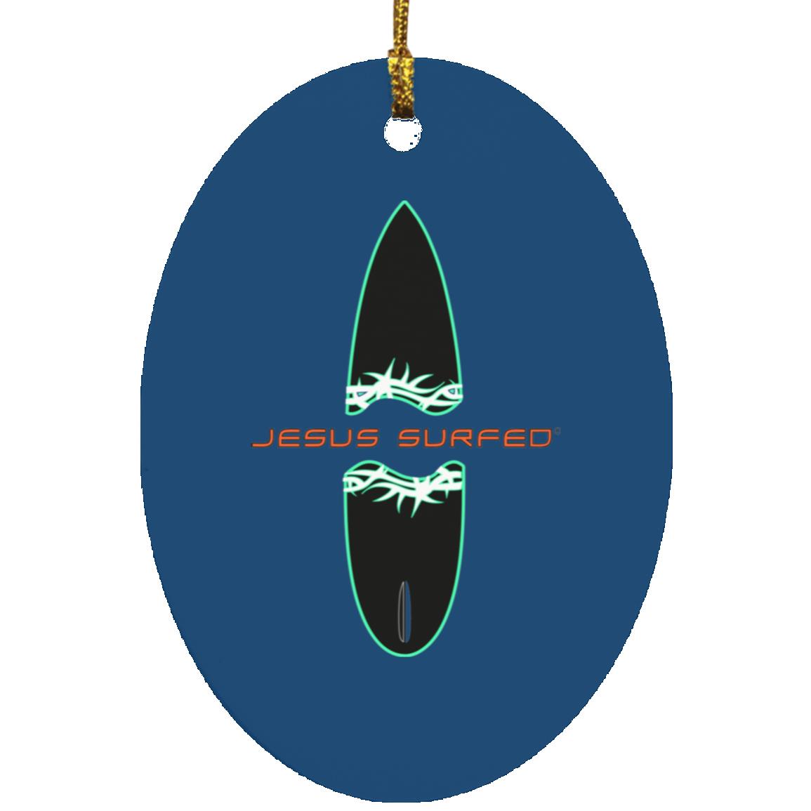 Broken Board Oval - Ornament - Jesus Surfed Apparel Co. 