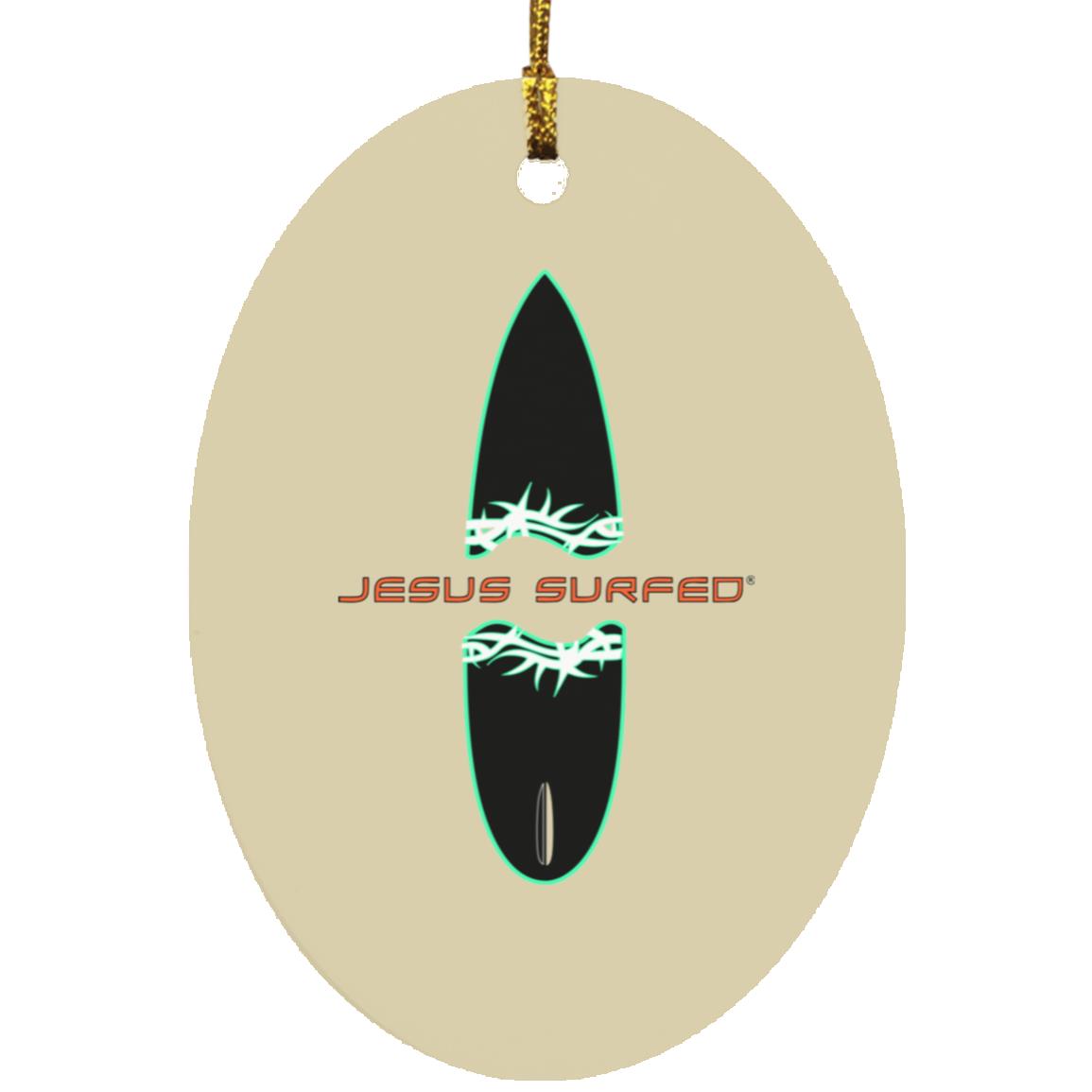 Broken Board Oval - Ornament - Jesus Surfed Apparel Co. 