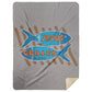 Grilled Fish Premium Mink Sherpa Blanket 60x80