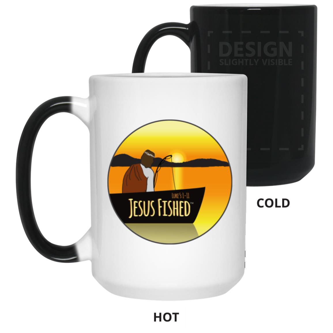 Cast the Line - 15oz Color Changing Mug - Jesus Surfed Apparel Co. 