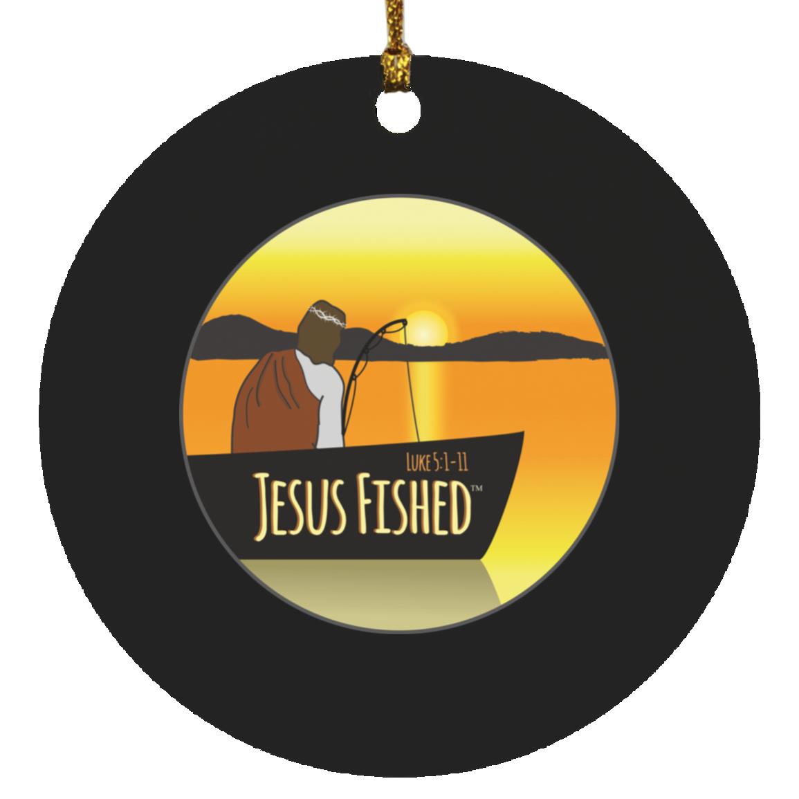 Cast the Line - Circle Ornament - Jesus Surfed Apparel Co. 