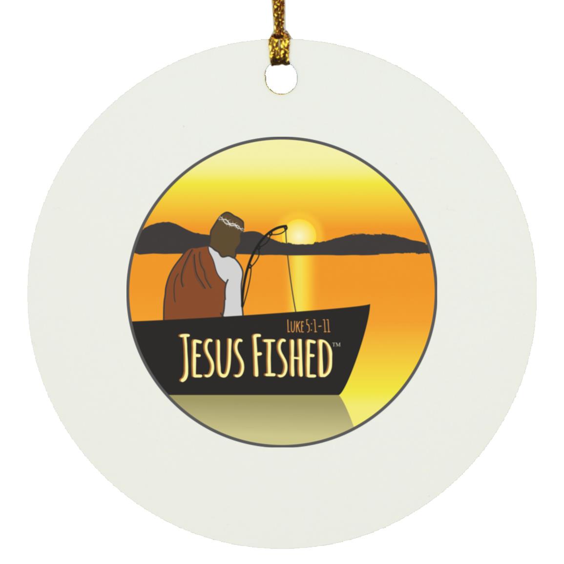 Cast the Line - Circle Ornament - Jesus Surfed Apparel Co. 