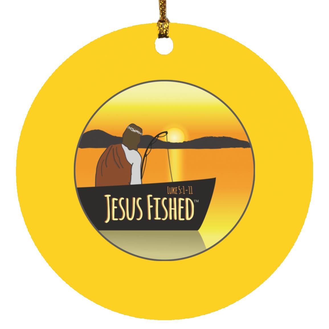 Cast the Line - Circle Ornament - Jesus Surfed Apparel Co. 