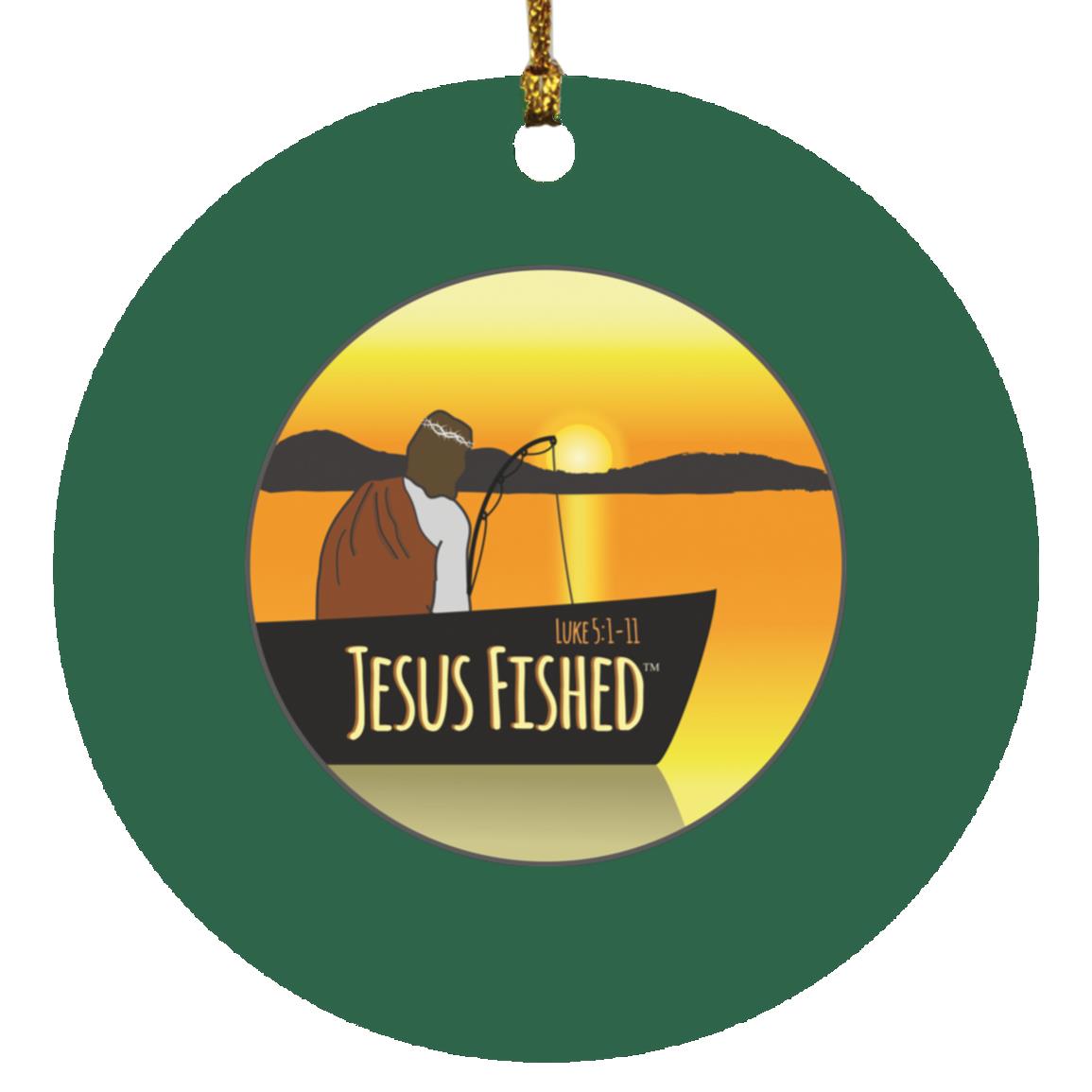 Cast the Line - Circle Ornament - Jesus Surfed Apparel Co. 