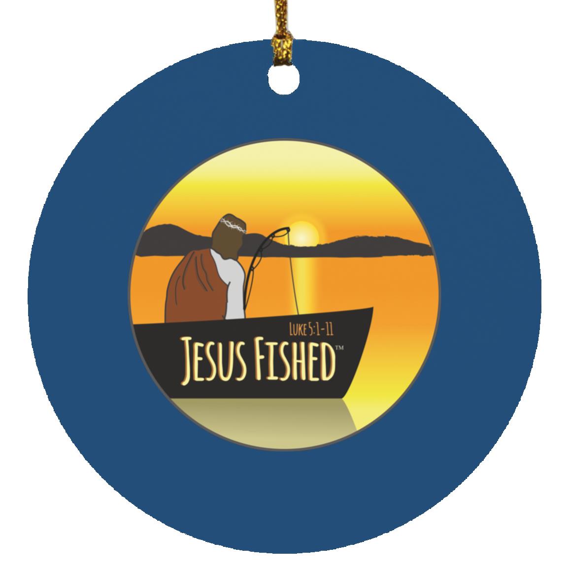 Cast the Line - Circle Ornament - Jesus Surfed Apparel Co. 